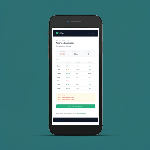 Weekly Performance Reports